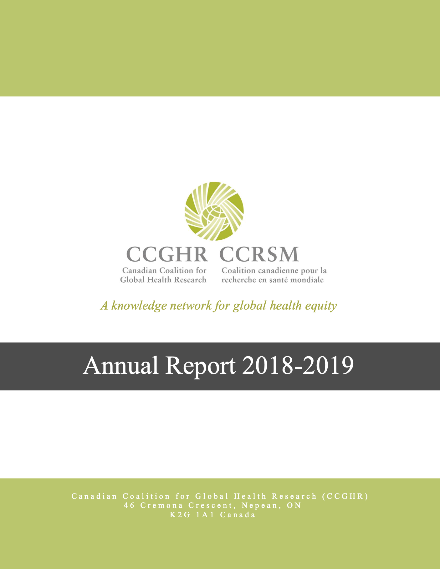 2018-19 annual report cover 2018-19 annual report cover